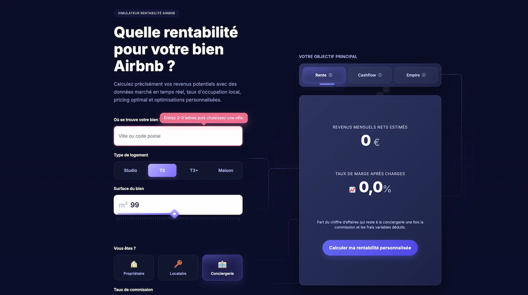 Simulateur de rentabilité Airbnb Cleanyz